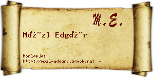 Mözl Edgár névjegykártya